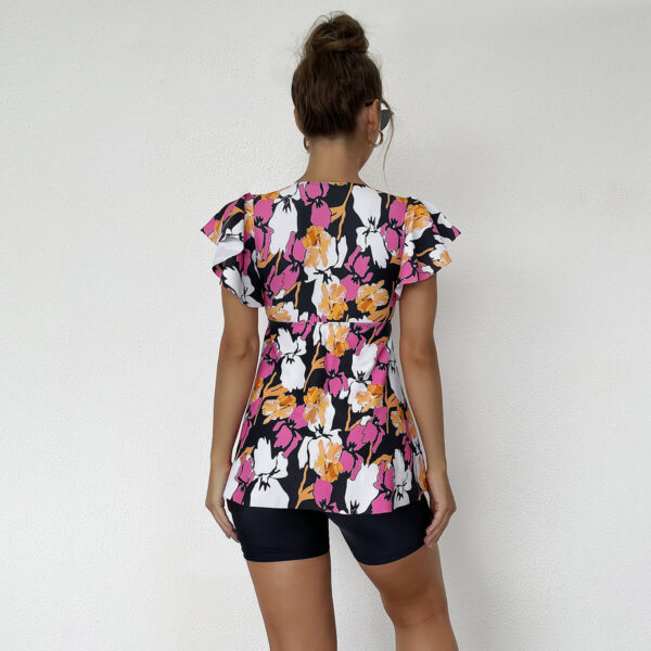 cap sleeve tankini women swimwear