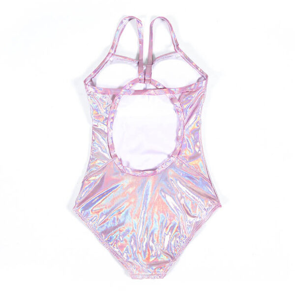 shiny one piece swimsuit women swimwear