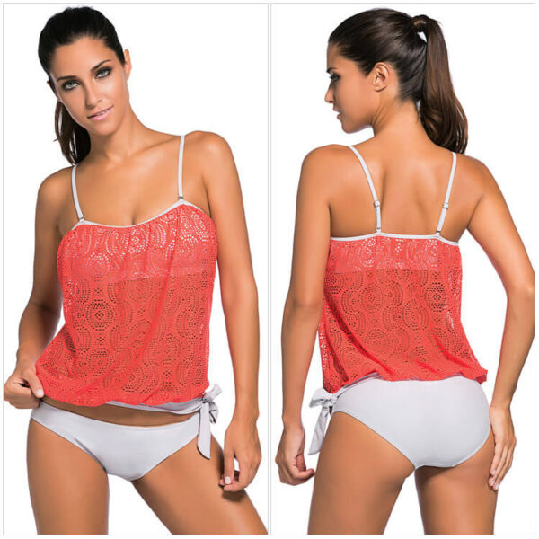bandeau tankini women swimwear