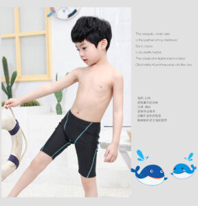 allover print boy trainning swimwear