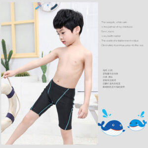 allover print boy trainning swimwear