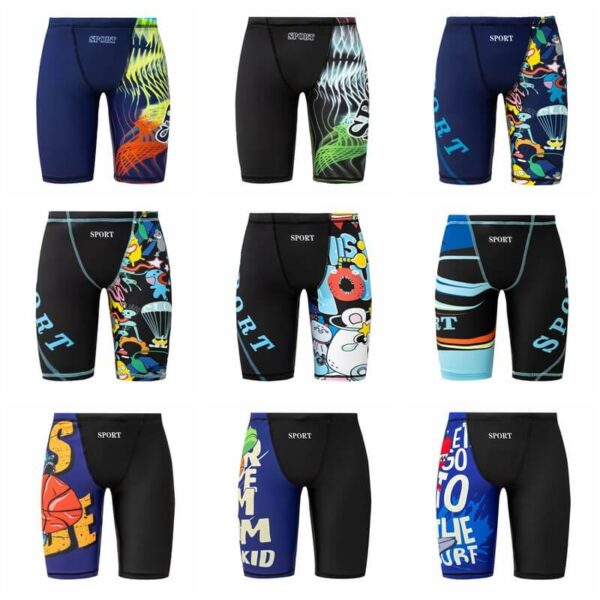 funny print boy trainning swimwear