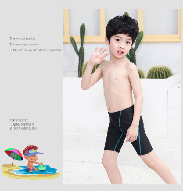 allover print boy trainning swimwear