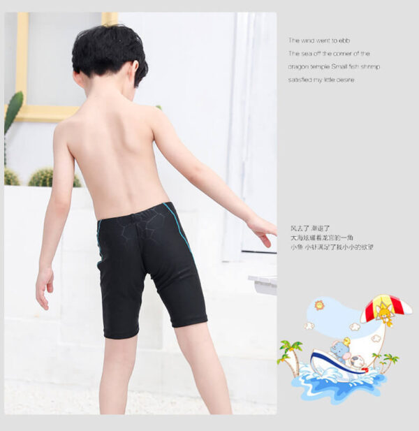 allover print boy trainning swimwear