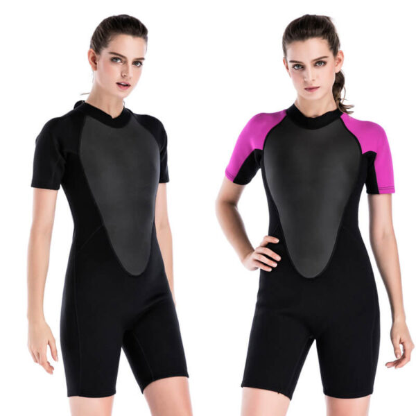 2mm women short sleeve wetsuit diving suit