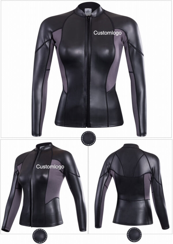 2mm women leather wetsuit top