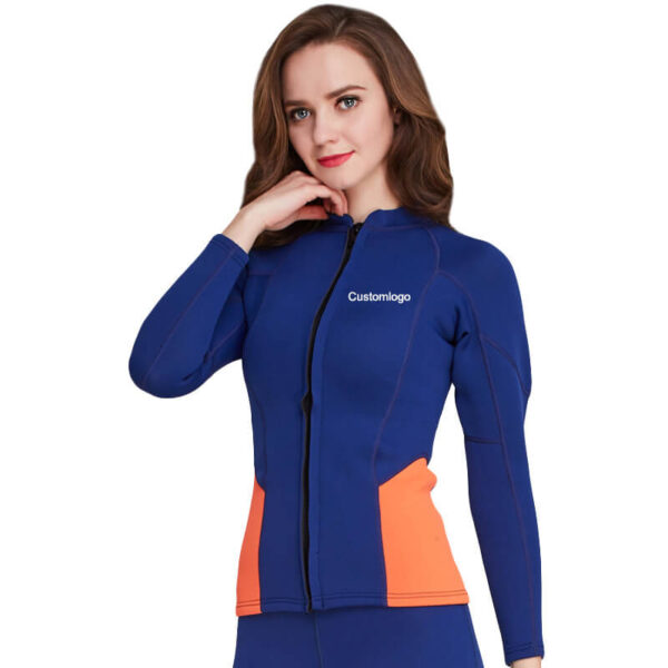 2mm women leather wetsuit top