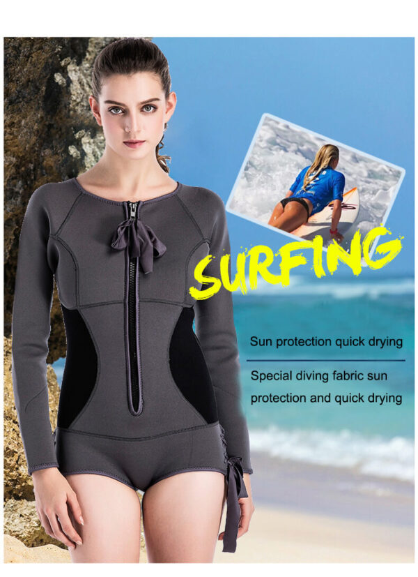 2mm women side time short leg wetsuit diving suit