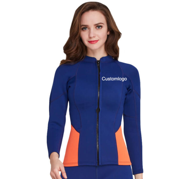 2mm women leather wetsuit top