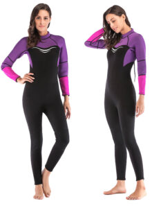 3mm women color block wediving suit