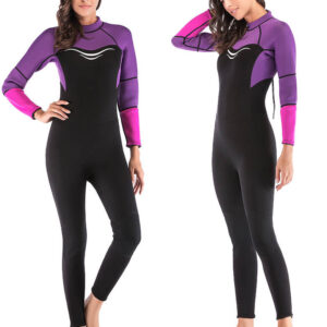 3mm women color block wediving suit