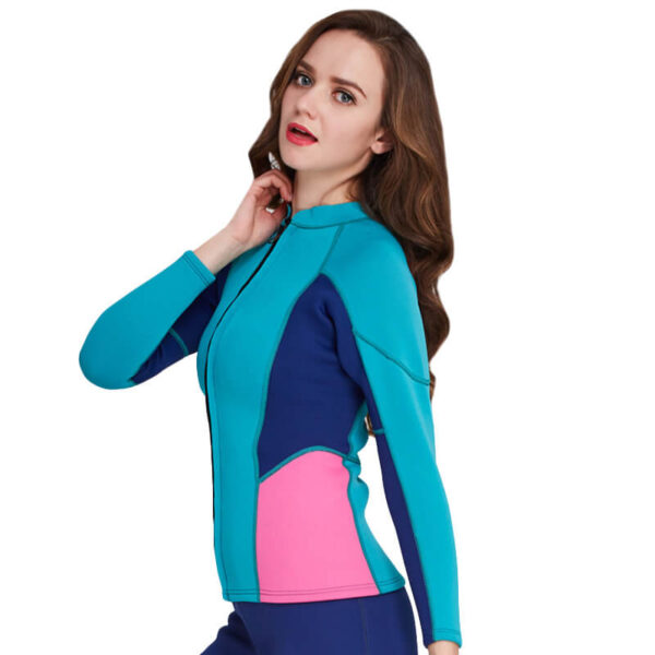 2mm women leather wetsuit top