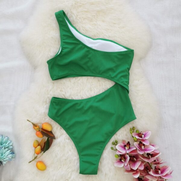 green monokini swimsuit women swimwear