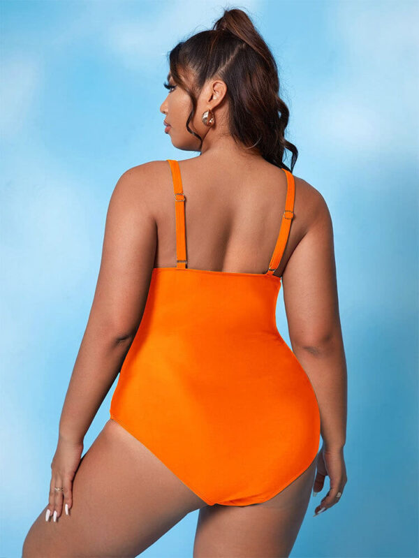 orange monokini swimsuit women swimwear