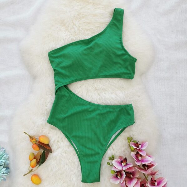 green monokini swimsuit women swimwear