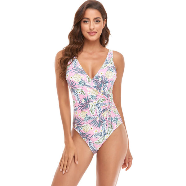 v neck one piece swimsuit women swimwear