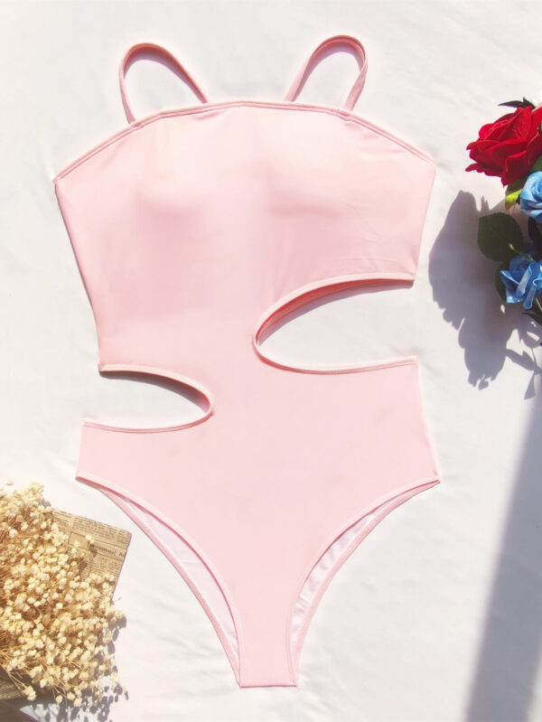 cut out one piece swimsuit women swimwear