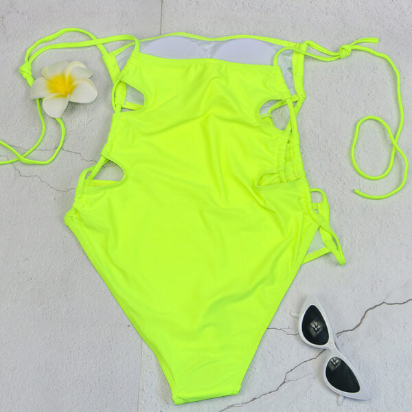 neon monokini swimsuit women swimwear