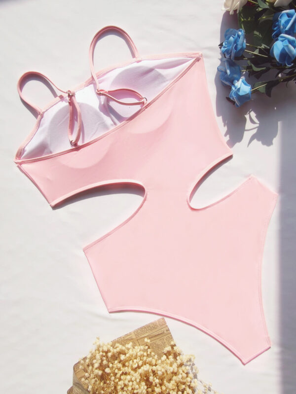 cut out one piece swimsuit women swimwear
