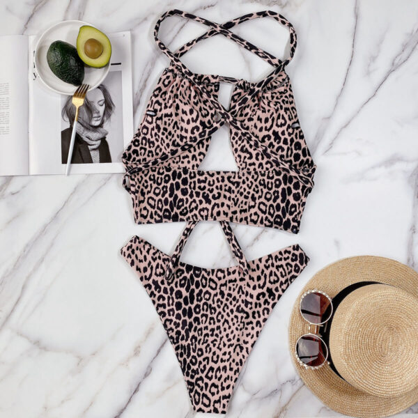 leopard monokini swimsuit women swimwear