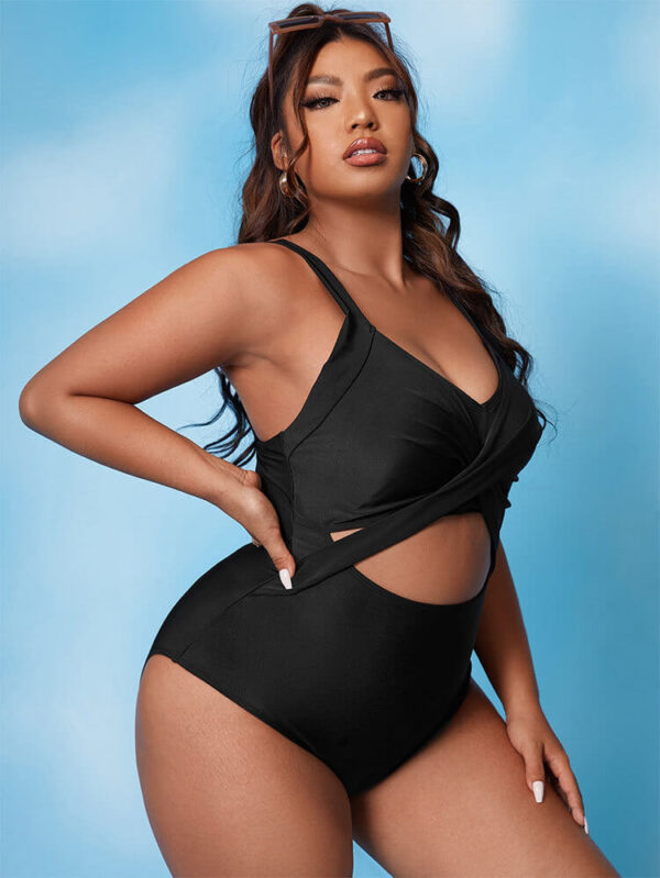 orange monokini swimsuit women swimwear