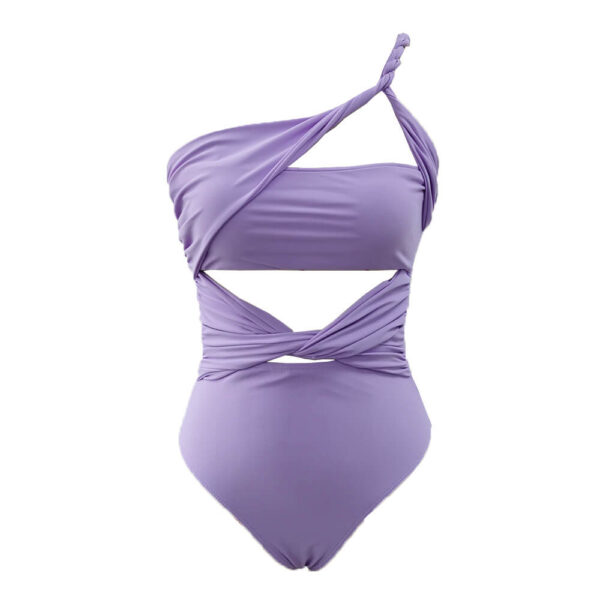 purple monokini swimsuit women swimwear