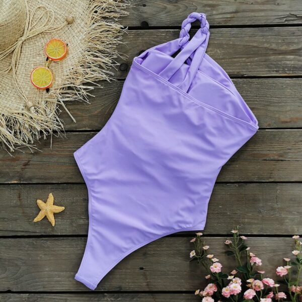 purple monokini swimsuit women swimwear