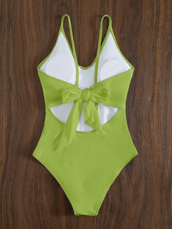 tie back one piece swimsuit women swimwear