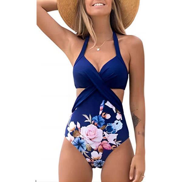winter fantasy wrap front cutout monokini swimsuit women swimwear