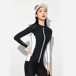 full zip rash guard women's swimsuit