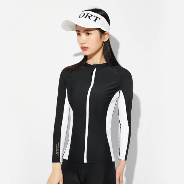 full zip rash guard women's swimsuit