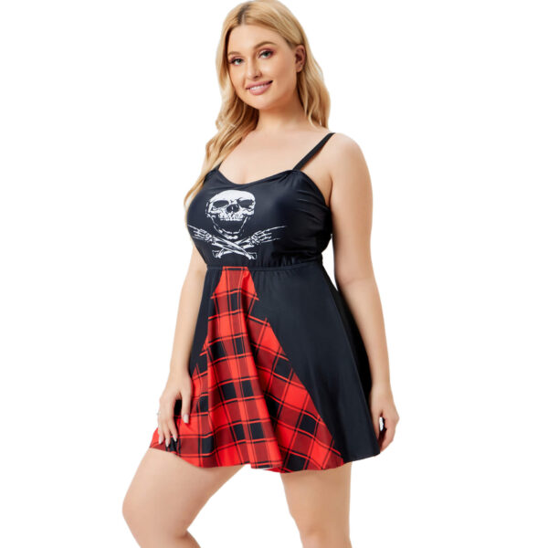 skull swim dress swimsuit women swimwear