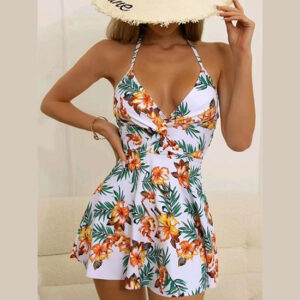 tropical/hawaiian swimdress swimsuit women swimwear