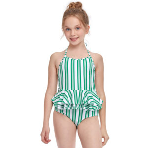 girls ruffle bathing suit one piece swimsuit