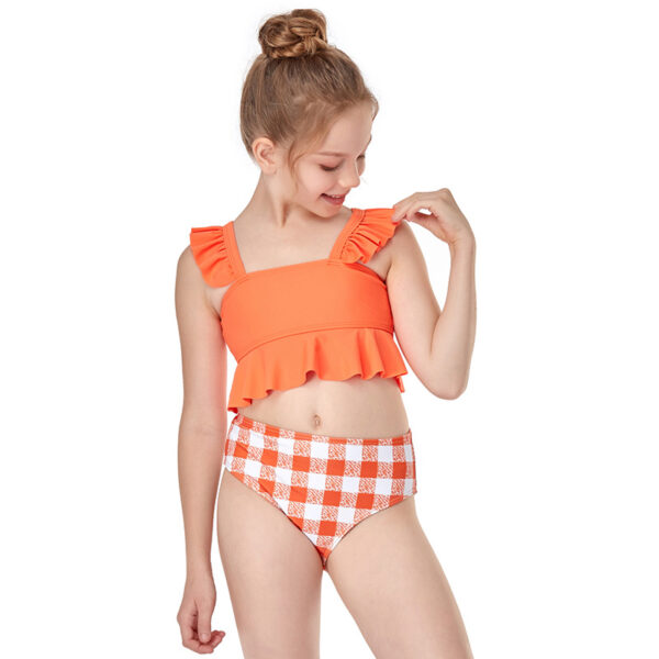 girls vintage bikini swimsuit two pieces swimwear
