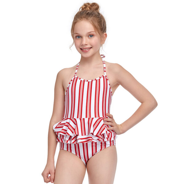 girls ruffle bathing suit one piece swimsuit