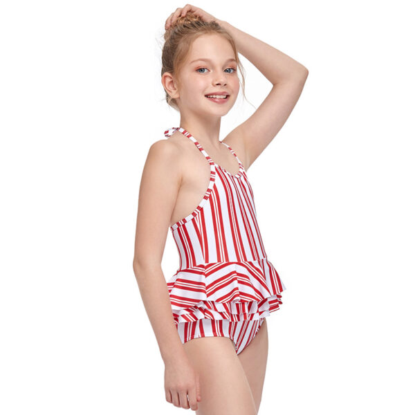 girls ruffle bathing suit one piece swimsuit