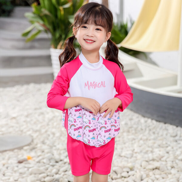 girls long sleeve floatsuit