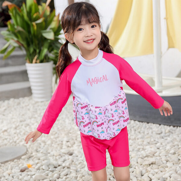girls long sleeve floatsuit