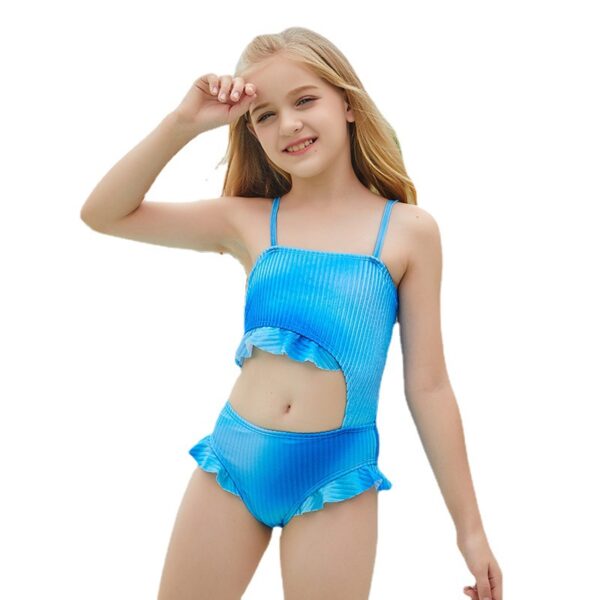 girls ribbed one piece swimsuit