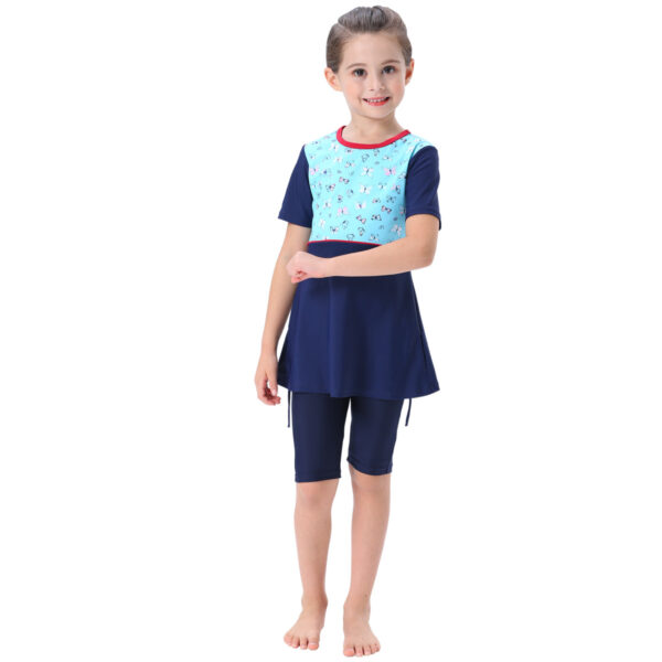girls muslim swimsuit two pieces swimwear