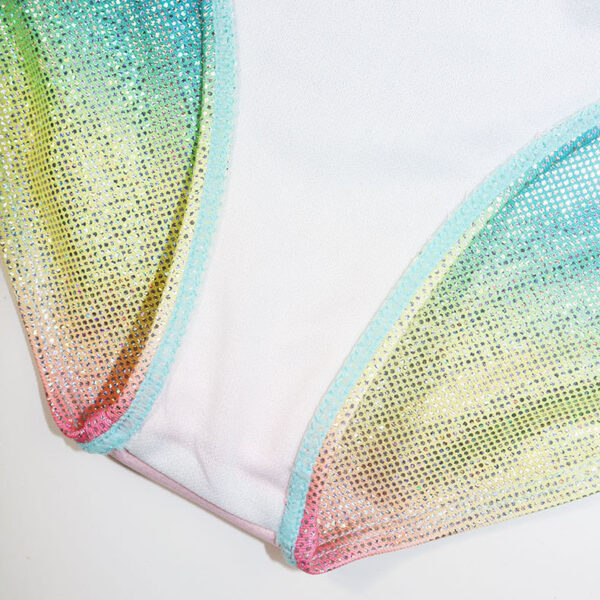 shiny bikini one piece swimsuit for girls