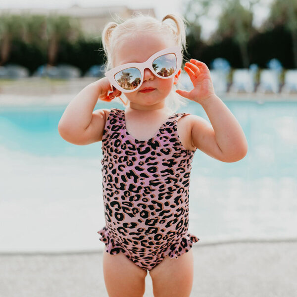 leopard bikini animal one piece swimsuit for girls
