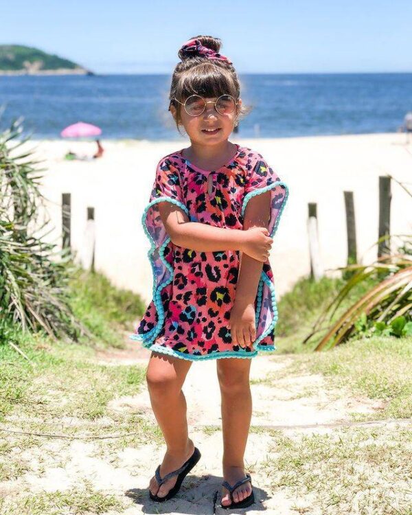 girls beach blouse cover up tassel tunic dress