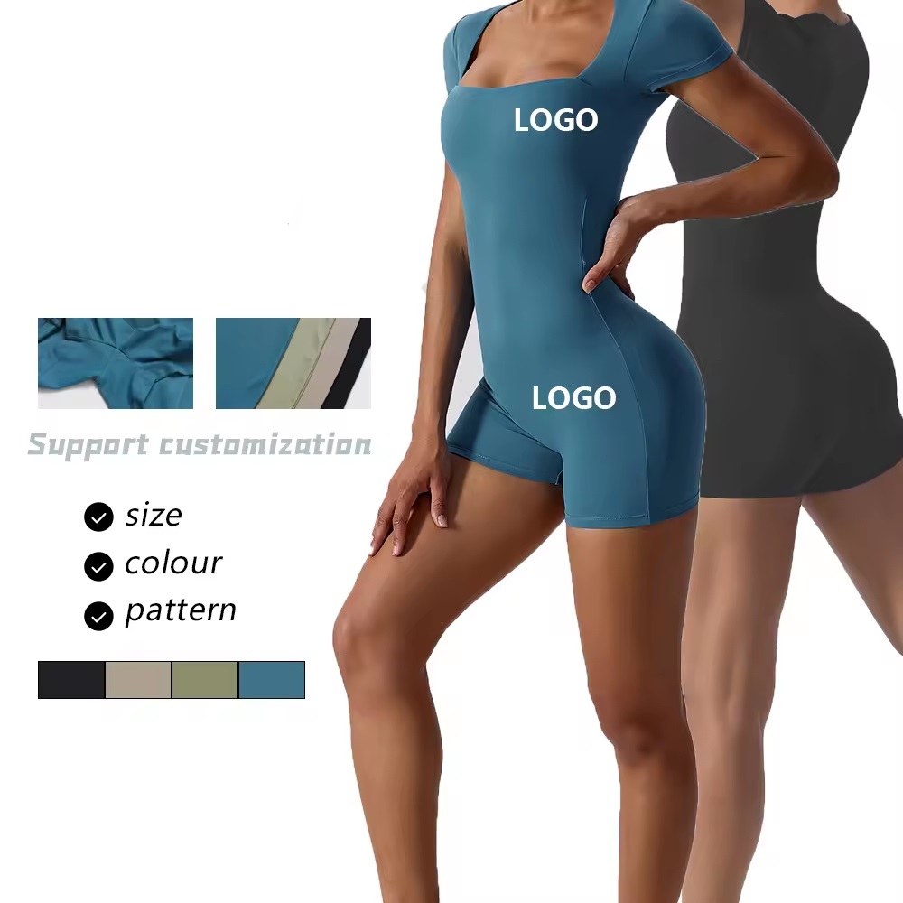 custom sports fitness high waist skinny sportswear seamless women gym yoga jumpsuits