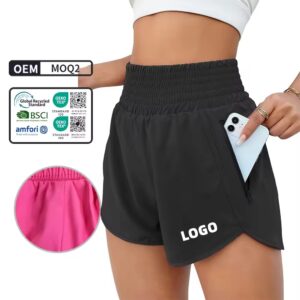 butt lifting tummy control running sports jogger pocket zippers workout biker yoga shorts for women