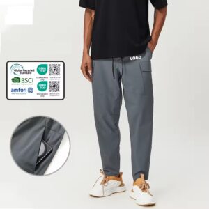 active wear pantskarkie khaki summer gym private logo sportswear mesh man activewear pants