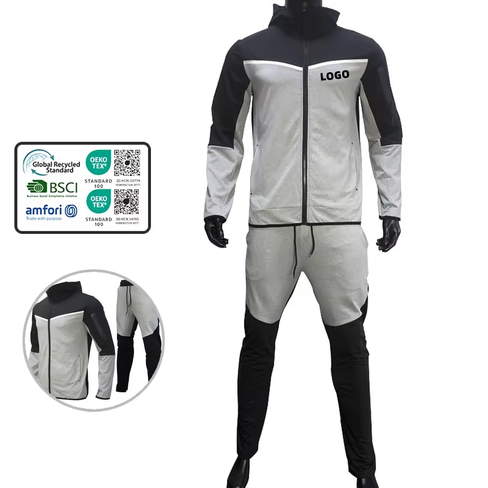 mens sweats clothes suits workout sweat pants stand collar men's suit trendy sports style