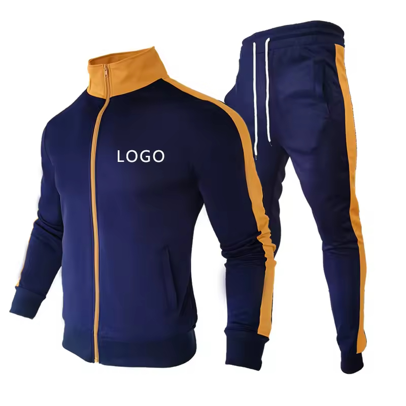 custom logo jacket men gym fitness joggers windbreaker sportswear training suits sport tracksuit set